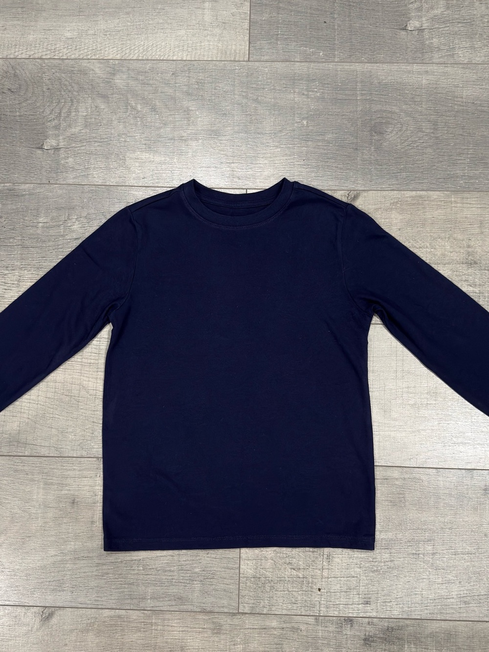 Cat & Jack Boys’ Navy Blue Long Sleeve T-Shirt Size Medium 8 Crew Neck